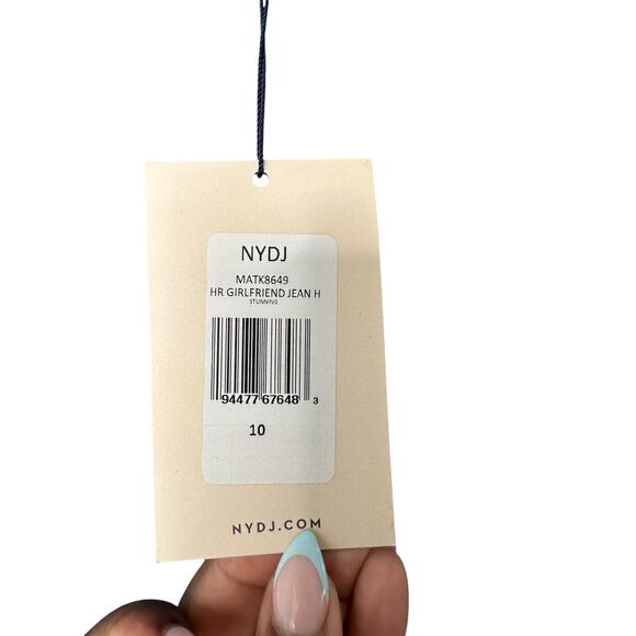 NYDJ Girlfriend Jeans Medium Wash Lift Tuck Technology Straight Leg Size 10 - Picture 5 of 14